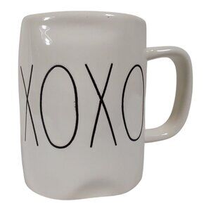 Rae Dunn XOXO Mug White with Black Lettering Valentine's Day Love Perfect Cond